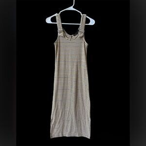 Derek Heart Striped Midi Dress